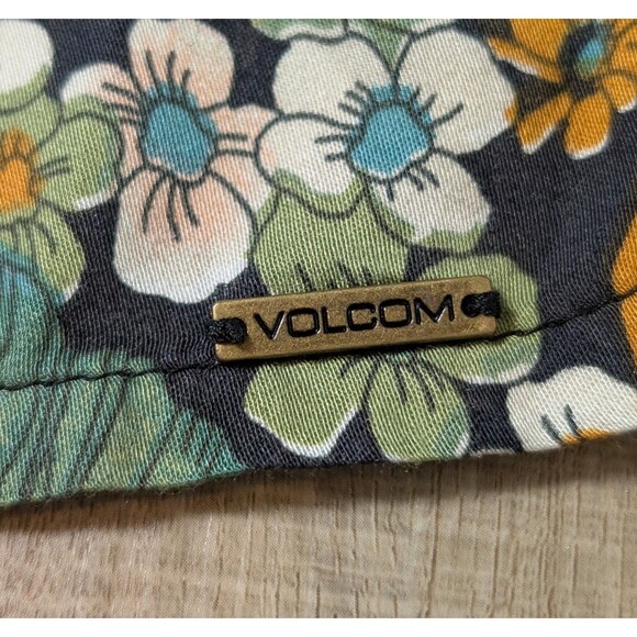 NWT Volcom Size M Cami Tank Top Floral Flowy Back Tie Boho Casual Beachy - Picture 9 of 12